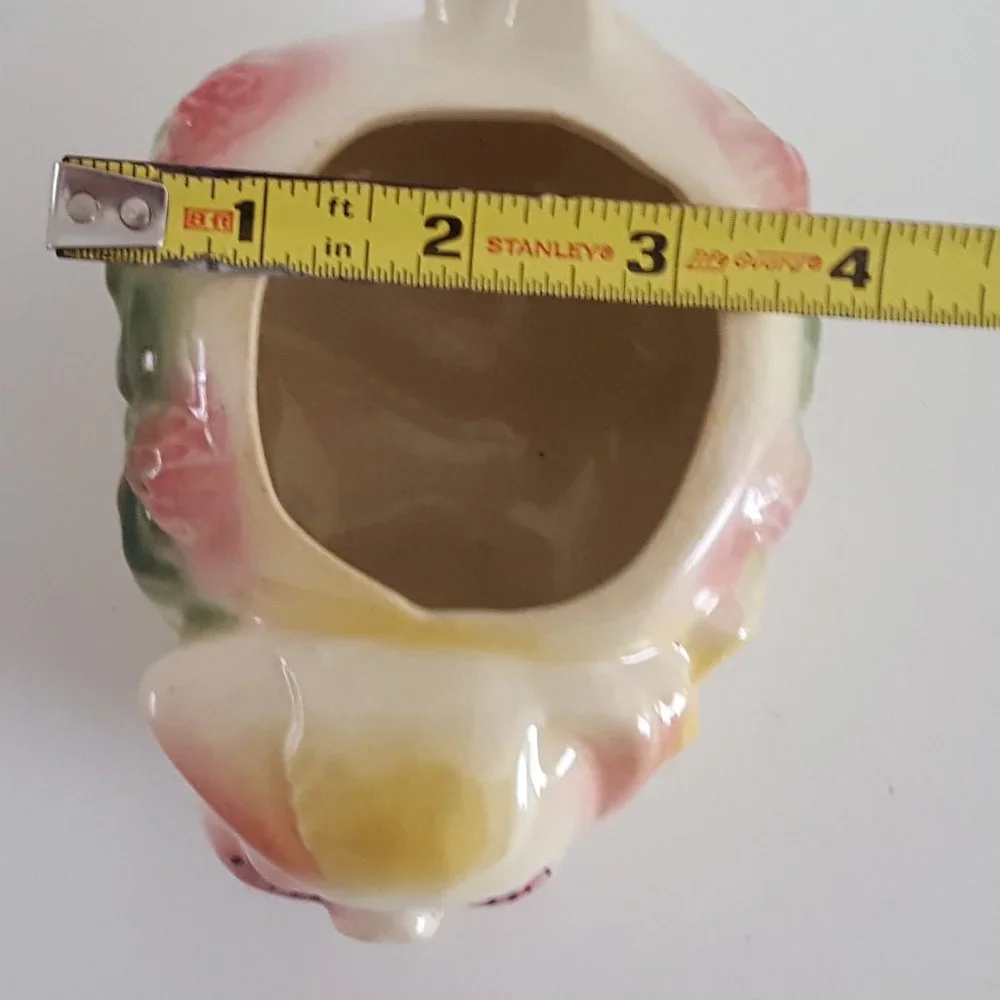 Vintage Ceramic Sleeping Pig Planter Small